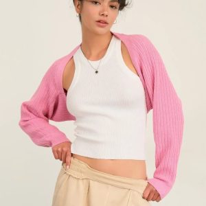 HYFVE Ribbed Knit Bolero Cardigan