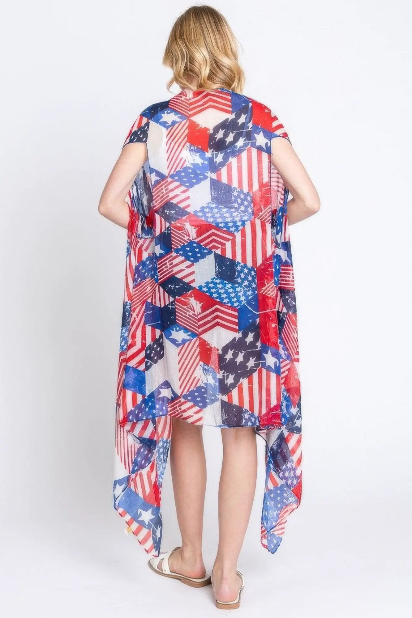 American Flag Multi Pattern Vest - Image 3